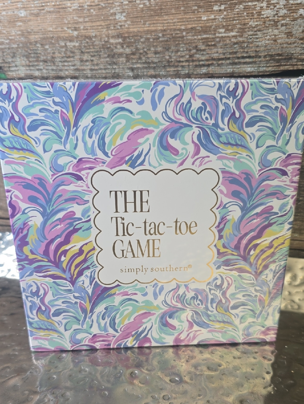 Simply Southern Pastel Swirl Tic-Tac-Toe Game, NWT